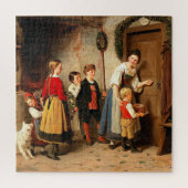 De verjaardagstaart, vintage schilderij legpuzzel (Verticaal)