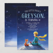 De verjaardagsuitnodiging van de kleine prins. Jon Kaart (Voorkant / Achterkant)