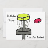 De verjaardagsuitnodiging voor het schijfgolf kaart (Voorkant)