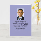 De verjaardagswensen van Obama Kaart (Gele Bloem)