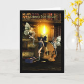 de verjaardagswenskaart van de fee licht fee kaart (Gele Bloem)