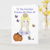 De verjaardagswenskaart van de prinses kaart (Gele Bloem)