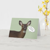 De verjaardagswenskaart van herten kaart (Gele Bloem)