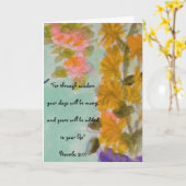 De verjaardagszegeningen kaart (Gele Bloem)