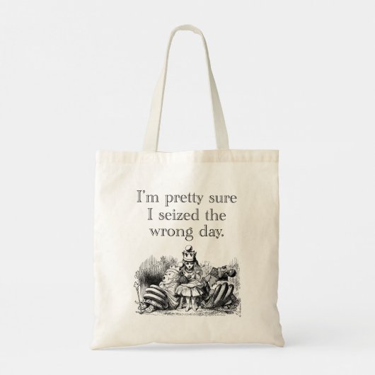 De verkeerde dag in beslag genomen, een slechte da tote bag (Achterkant)