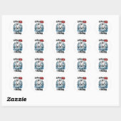 De verkeerde ijslaag smelt ronde sticker (Vel)