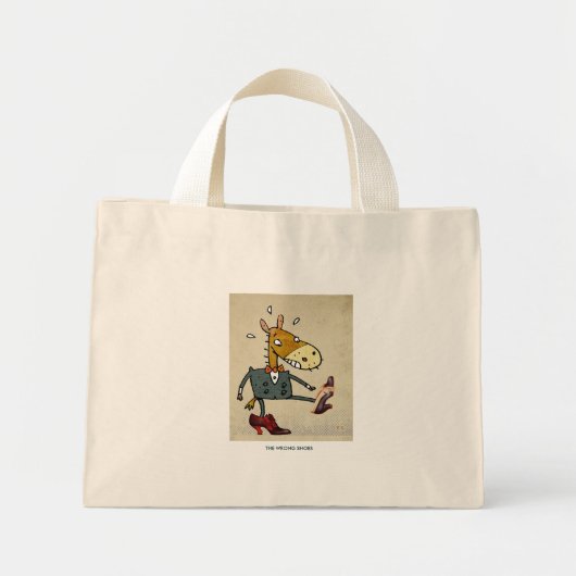 De verkeerde schoenen mini tote bag (Voorkant)
