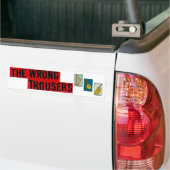 De verkeerde Twitter van Trousers Bumpersticker (Op Truck)