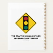 De verkeerssignalen van het leven zijn moeilijk te planner (Achterkant)