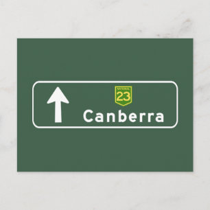 De Verkeersteken van Canberra, Australië Briefkaart