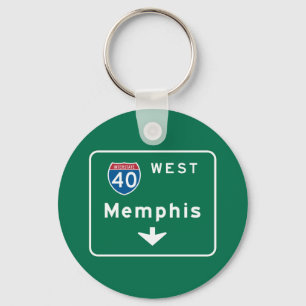 De Verkeersteken van Memphis, TN Sleutelhanger