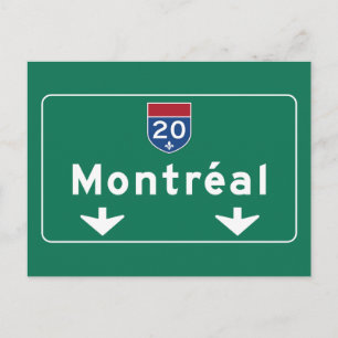 De Verkeersteken van Montreal, Canada Briefkaart