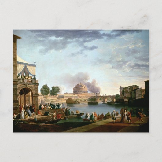 De verkiezing van de paus met Castel St. Briefkaart (Voorkant)