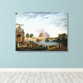 De verkiezing van de paus met Castel St. Canvas Afdruk (Insitu (Houten vloer))