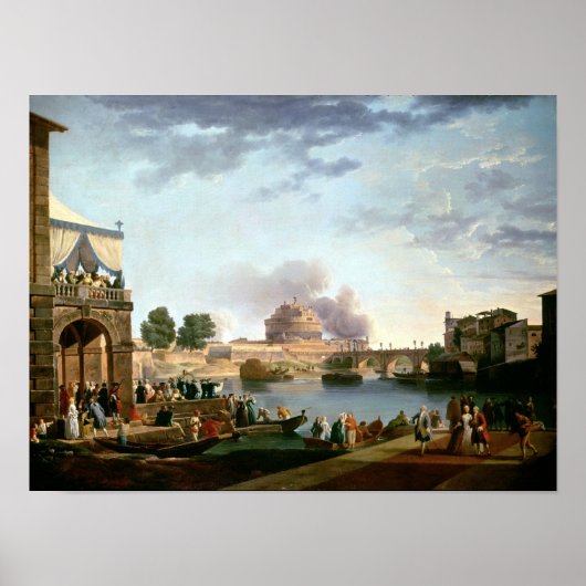 De verkiezing van de paus met Castel St. Poster (Voorkant)