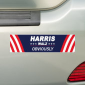 De verkiezing van Harriz Walz in 2024 Bumpersticker (Op auto)