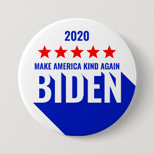 De verkiezingen van Biden 2020 maken Amerika weer Ronde Button 7,6 Cm