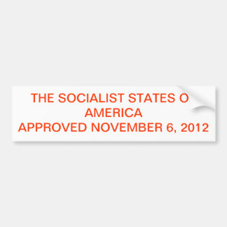 DE VERKIEZINGSRESULTATEN VAN 2012 ALS CONSERVATIEV BUMPERSTICKER