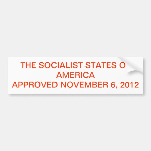 DE VERKIEZINGSRESULTATEN VAN 2012 ALS CONSERVATIEV BUMPERSTICKER (Voorkant)