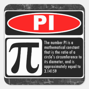 De verklaring van de Pi Vierkante Sticker