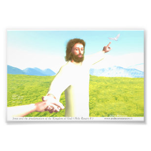 De verkondiging van het Koninkrijk Gods Foto Afdruk