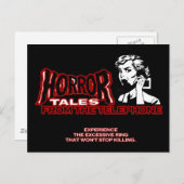 De verkoop van de horror van de film van de Retro Briefkaart (Voorkant / Achterkant)