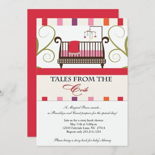 De verkoop van de Uitnodiging van de Schoeisel van (Voorkant / Achterkant)