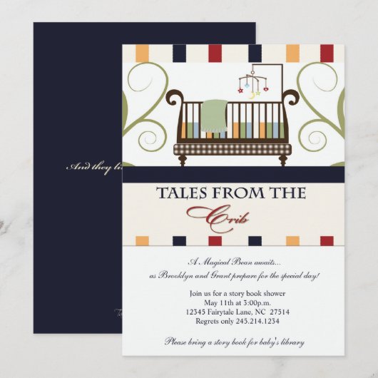 De verkoop van de Uitnodiging van de Schoeisel van (Voorkant / Achterkant)