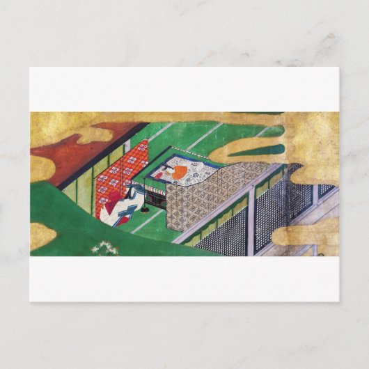 De verkoop van Genji, Tawaraya Sotatsu Briefkaart (Voorkant)