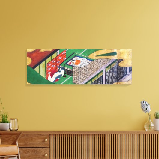 De verkoop van Genji, Tawaraya Sotatsu Canvas Afdruk (Insitu (Woonkamer))