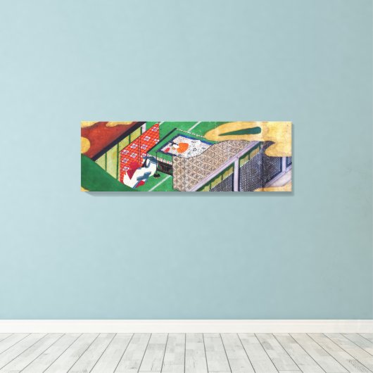 De verkoop van Genji, Tawaraya Sotatsu Canvas Afdruk (Insitu (Houten vloer))