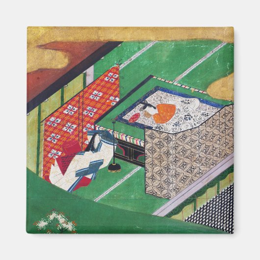 De verkoop van Genji, Tawaraya Sotatsu Magneet (Voorkant)