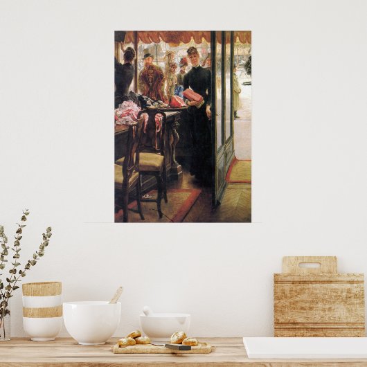 De verkoper door James Tissot Poster (Keuken)