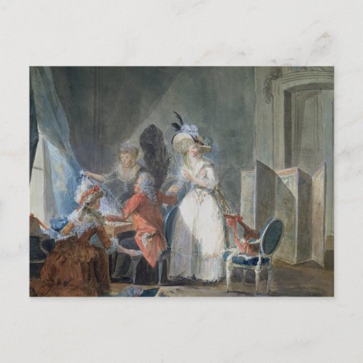 De verkoper van de Mode Briefkaart (Voorkant)