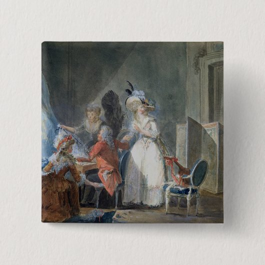 De verkoper van de Mode Vierkante Button 5,1 Cm (Voorkant)