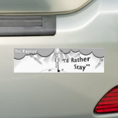 De verkrachting - ik zou liever blijven bumpersticker (Op auto)