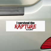 De verkrachting overleven bumpersticker (Op auto)