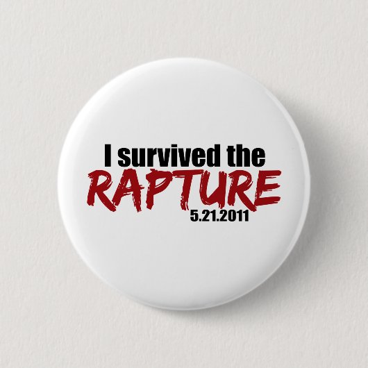 De verkrachting overleven ronde button 5,7 cm (Voorkant)