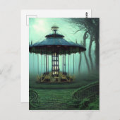 De verlaten digitale carrouselkunst briefkaart (Voorkant / Achterkant)