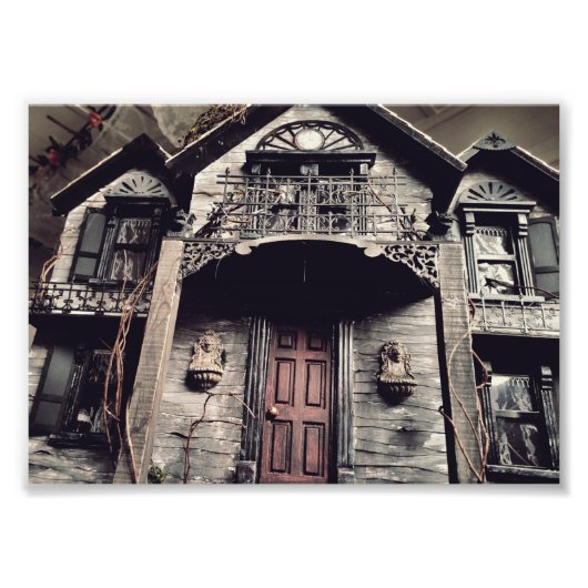 De verlaten huisdruk - Verlaten Miniaturen Foto Afdruk (Voorkant)