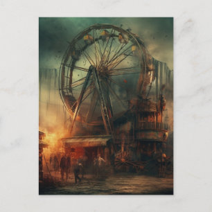 De verlaten verlaten circus dystopie briefkaart