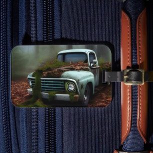 De Verlaten Vrachtwagen Digitale Kunst Bagagelabel