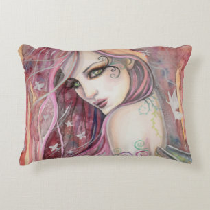 De Verlegen Flirt Elf Moderne Fantasie Kunst Accent Kussen