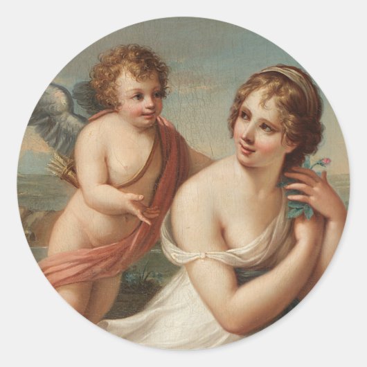 De verleiding van Eros Ronde Sticker (Voorkant)
