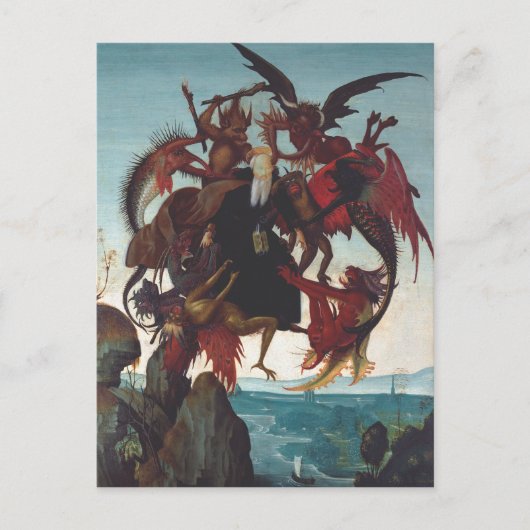 De verleiding van Sint Antonius door Michelangelo Briefkaart (Voorkant)