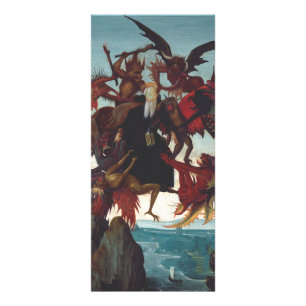 De verleiding van Sint Antonius door Michelangelo Reclamekaart
