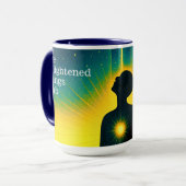 'De verlichte wezens club' 15oz koffie Mok (Voorkant links)