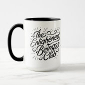 De Verlichte Wezens Club Grappig Mok (Links)