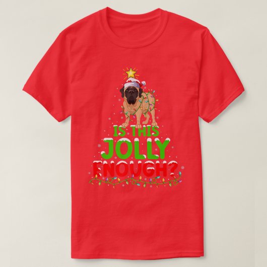 De verlichting is genoeg Engels mastiff Chri T-shirt (Design voorkant)