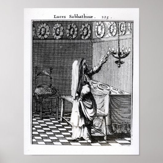 De verlichting van de Sabbat-kaarsen Poster (Voorkant)